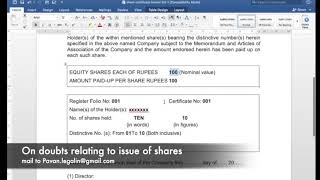 Filling a Share Certificate [upl. by Sumedocin]