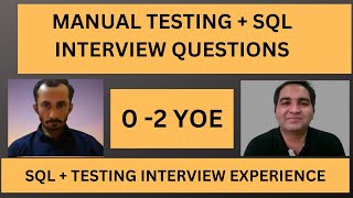 Manual Testing Interview Questions  SQL Interview QampA [upl. by Haiacim876]