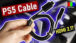 Is the HDMI Cable Included with Sony PS5 Really HDMI 21 Tested [upl. by Mckale]