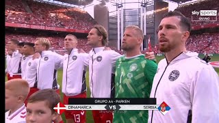 Denmark vs Serbia National Anthem  UEFA Nations League 202425 [upl. by Esiuol279]