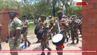 General Sibanda delivers a condolence message during Major Gen Rtd Sizibas funeral parade [upl. by Anierdna158]