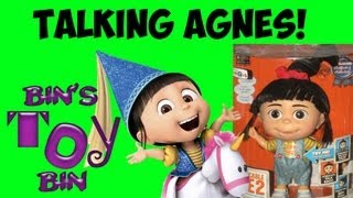 Despicable Me 2 TALKING AGNES Interactive Doll Review Toys R Us Exclusive by Bins Toy Bin [upl. by Eceinal]