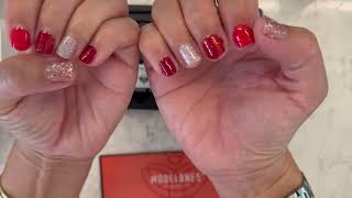 Modelones White amp Red Gel Polish Kit Review [upl. by Yerga]