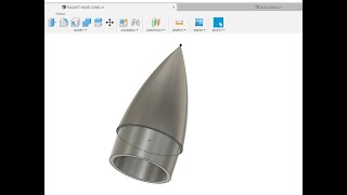 Making a Rocket Nose Cone with Fusion 360 [upl. by Ordisi]