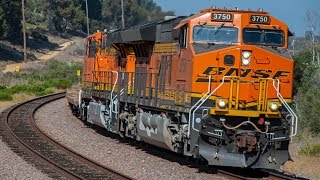 4K  BNSF Freight Train Action around San Diego CA [upl. by Mcleroy]