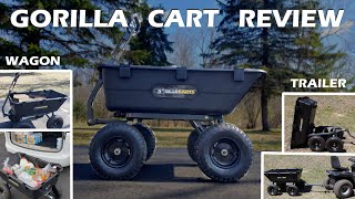 Gorilla Cart  Review 1200lb WagonWheelbarrowTrailer  GOR866D HeavyDuty Garden Dump [upl. by Peterson100]