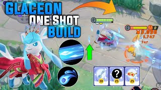 GLACEON NEW ONE SHOT KILL BUILD FOR ICICLE SPEAR 100 TRUE DAMAGE BEST GLACEON BUILD POKEMON UNITE [upl. by Letnoj]