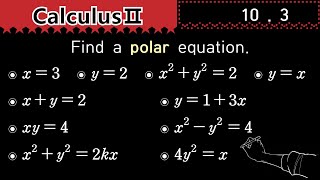 C103】 직교좌표 방정식을 극방정식으로 바꾸기 Find a polar equation [upl. by Ibson]