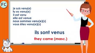 Le Verbe Venir au Passé Composé  To Come Compound Tense  French Conjugation [upl. by Hnid]