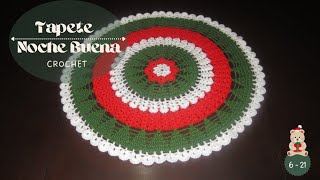 TAPETE Navideño  Diseño de Pinos 🌲  Tejido a Crochet [upl. by Cissy294]