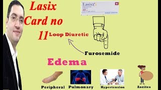 Lasix Furosemide  لازيكس لعلاج الضغط وادرار البول Drug card [upl. by Boggs852]