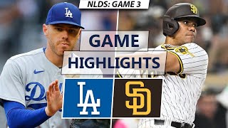 Los Angeles Dodgers vs San Diego Padres Highlights  NLDS Game 3 [upl. by Hightower383]