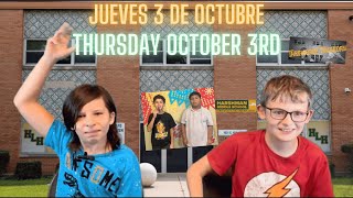 Daily Announcements Thursday October 3rd 2024 [upl. by Aicad]