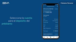 Pide un préstamo  Nuevo App BBVA [upl. by Aihsetal]