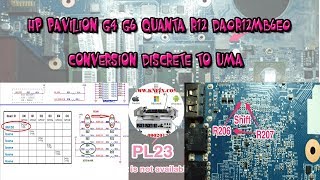 Hp Pavilion G4 G6 DA0R12MB6E0 Conversion Discrete To Uma [upl. by Tammi]