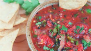 THE BEST ROASTED SALSA RECIPE EVER AUTHENTIC MEXICAN SALSA ROJA [upl. by Reinnej]