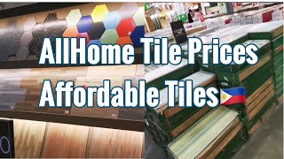 Tile prices in the Philippines indoor and outdoor wall tiles from Allhome [upl. by Lyrahs510]