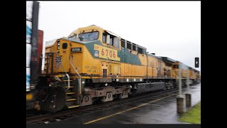 Rare CampNW 6706 On A Mixed Freight Railfanning 1202024 [upl. by Ynnij]