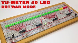 40 LED VuMeter with LM3915 V20 DOTBAR [upl. by Demitria]