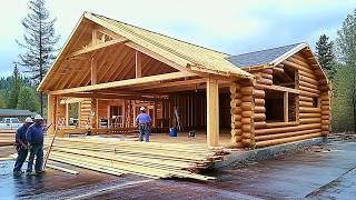 Family of 7 Builds Amazing LOG HOUSE in Alaska in 2 Years  Start to Finish by MontanaHaven [upl. by Aehtela]