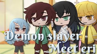 Demon slayer meet eri Demon slayer DS skit Gacha Club part 2 [upl. by Kit]