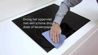 How to Een keramische of inductiekookplaat van Siemens reinigen [upl. by Niatirb34]