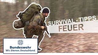 SurvivalTipps 3 Feuer machen  Bundeswehr [upl. by Aihsitan]