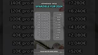 VERWENDE DIESEs SPARZIELE FÜR 2024 depot sparen finanzen [upl. by Prescott14]