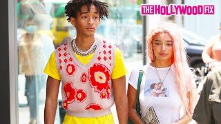 Jaden Smith amp His Girlfriend Sab Zada Enjoy A Lunch Date Together At Croft Alley In Beverly Hills [upl. by Gnod376]