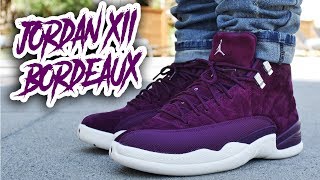 THESE ARE FIRE  JORDAN 12 quotBORDEAUXquot REVIEW AND ON FOOT [upl. by Hildegard]