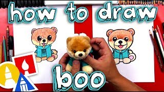 How To Draw Boo The Cutest Dog In The World  Gund Giveaway [upl. by Dearr]