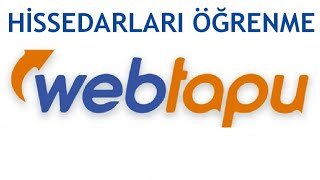 Web Tapu Hissedarları Öğrenme [upl. by Ramonda972]