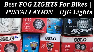 12 volt battery led bulb kaise jalayeb  Best FOG LIGHTS For Bikes  INSTALLATION  HJG Lights [upl. by Anaidni825]