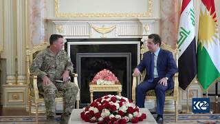 Major General Eric T Hill meets Kurdistan Region PM Masrour Barzani [upl. by Phelan296]