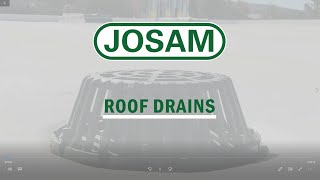 Josam Company Roof Drain Installation Video [upl. by Arteid879]