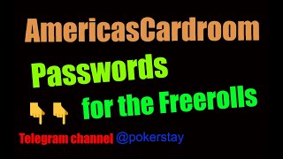 Americas Cardroom passwords for the freerolls ACR [upl. by Alberik]