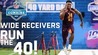 Wide Receivers Run the 40Yard Dash  2019 NFL Scouting Combine Highlights [upl. by Dnomra]