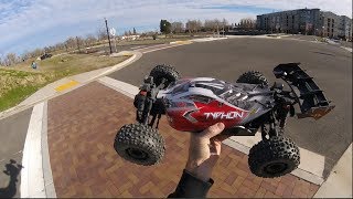 Arrma Typhon 3s BLX 4x4 quotSickquot with Notorious and Tekno MT410 [upl. by Karolyn]