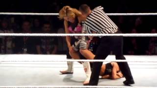 WWE Natalya Sharpshooter on AJ Lee in Toronto [upl. by Gilpin]