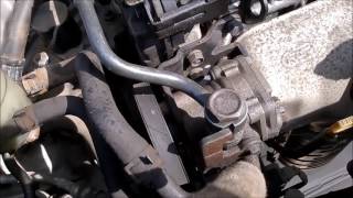 How to Replace the High Pressure Power Steering Hose on an Hyundai Getz Video [upl. by Ahsiekrats]