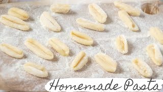 2Ingredients Homemade Pasta  NO Machine NO eggs  Italian quotCavatelliquot So Easy [upl. by Aranahs419]