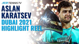 Aslan Karatsev Brilliant Shots amp Best Moments in Title Run  Dubai 2021 Highlights [upl. by Heinrich]