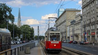 Przejazd Tram Front View 前面展望 LinkeHofmann T25 541 Tramwaje Warszawskie  Linia WZ [upl. by Tadich]