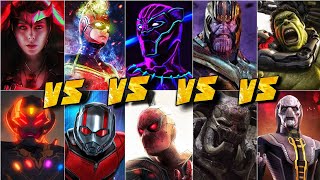 Spiderman vs Black pantherUltron vs Scarlet witchkurse vs ThanosHulk vs Ebony maw SUPERBATTLE [upl. by Mazur]