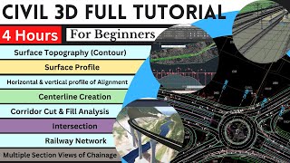 Complete Civil 3D tutorial with LIVE Project  Full Course on CIVIL 3D for Beginners [upl. by Belldame]