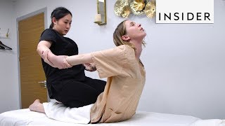 We Tried A Thai Massage  Insider Beauty [upl. by Christa]