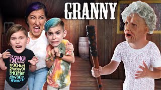 ESCAPE GRANNYS NEW HOUSE Granny Horror Game In Real Life FUNhouse Family [upl. by Iinde]