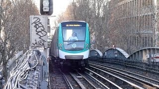 Paris Metro  Line 2  MF 01  BarbèsJaurès [upl. by Tamberg]