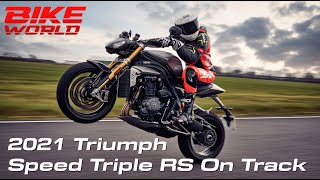 2021 Triumph Speed Triple 1200 RS First Ride On Track [upl. by Adnih]