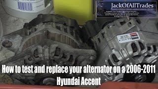 Hyundai OEM Alternator testing and replacement [upl. by Neda747]